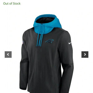 Carolina Panthers NFL Men’s XL Nike Sideline Player Quarter-Zip hooded Jacket